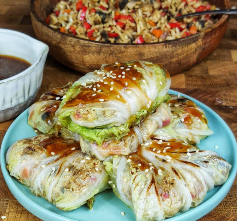Vegan λαχανοντολμάδες | Ασιάτικο πιάτο βίγκαν-λαχανοντολμαδες