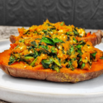 γλυκοπατατα-σπανακοπιτα