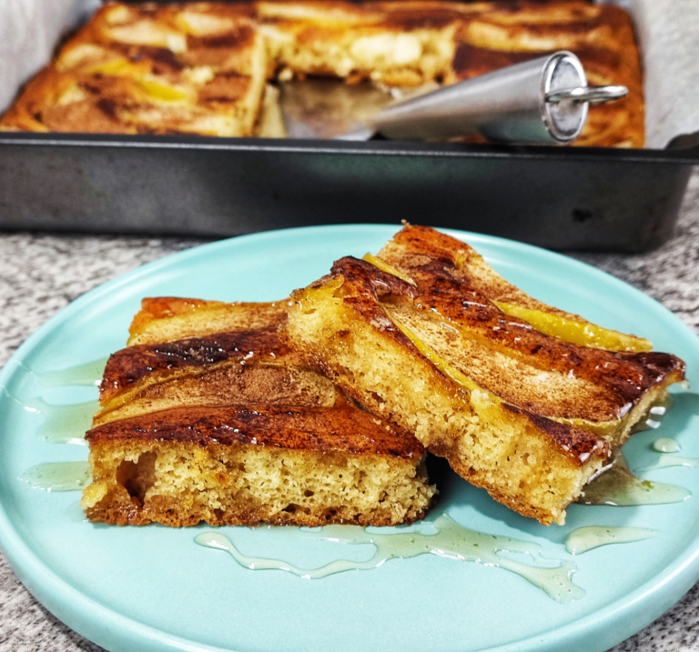 Pancakes φούρνου χωρίς ζάχαρη και αυγά | Με μήλο και κανέλα pancakes-φουρνου