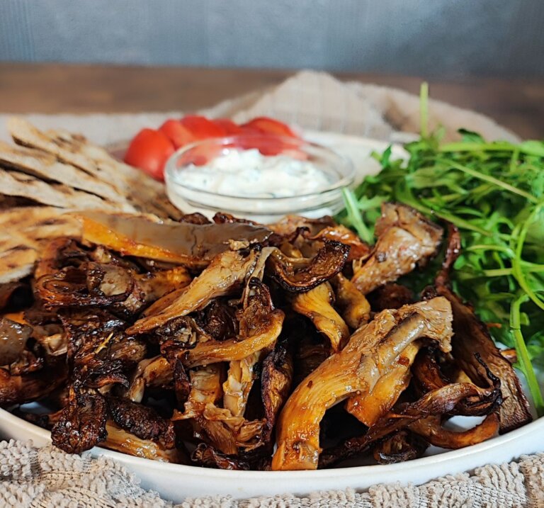 Γύρος μανιταριών στο airfryer | 150 θερμίδες