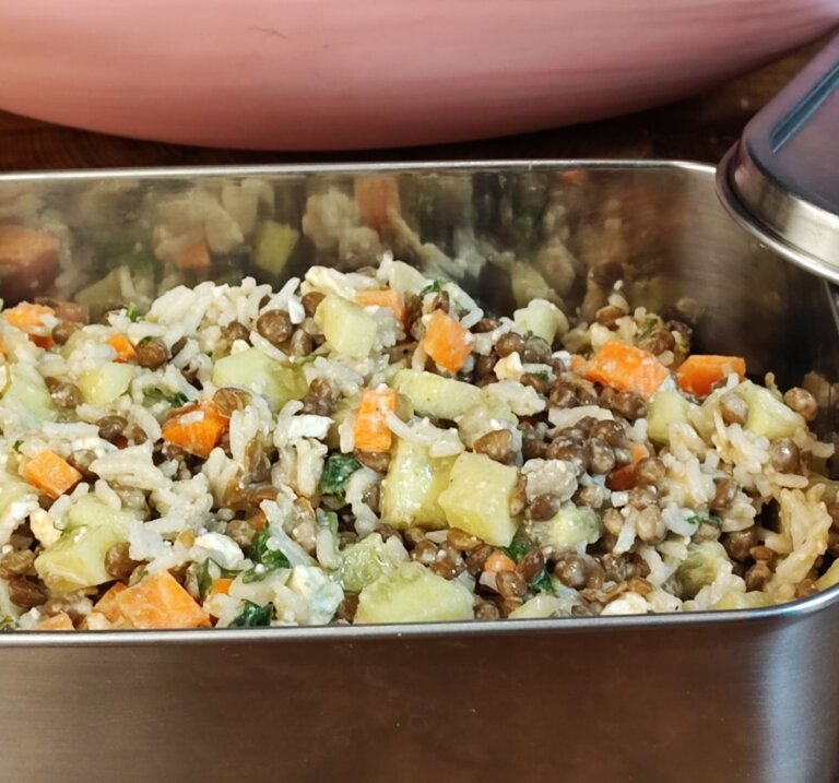 Φακοσαλάτα με ρύζι και λαχανικά | Για ταπεράκι γραφείου